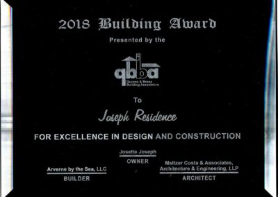 QBBA: Award for Design & Construction Excellence: Joseph Residence